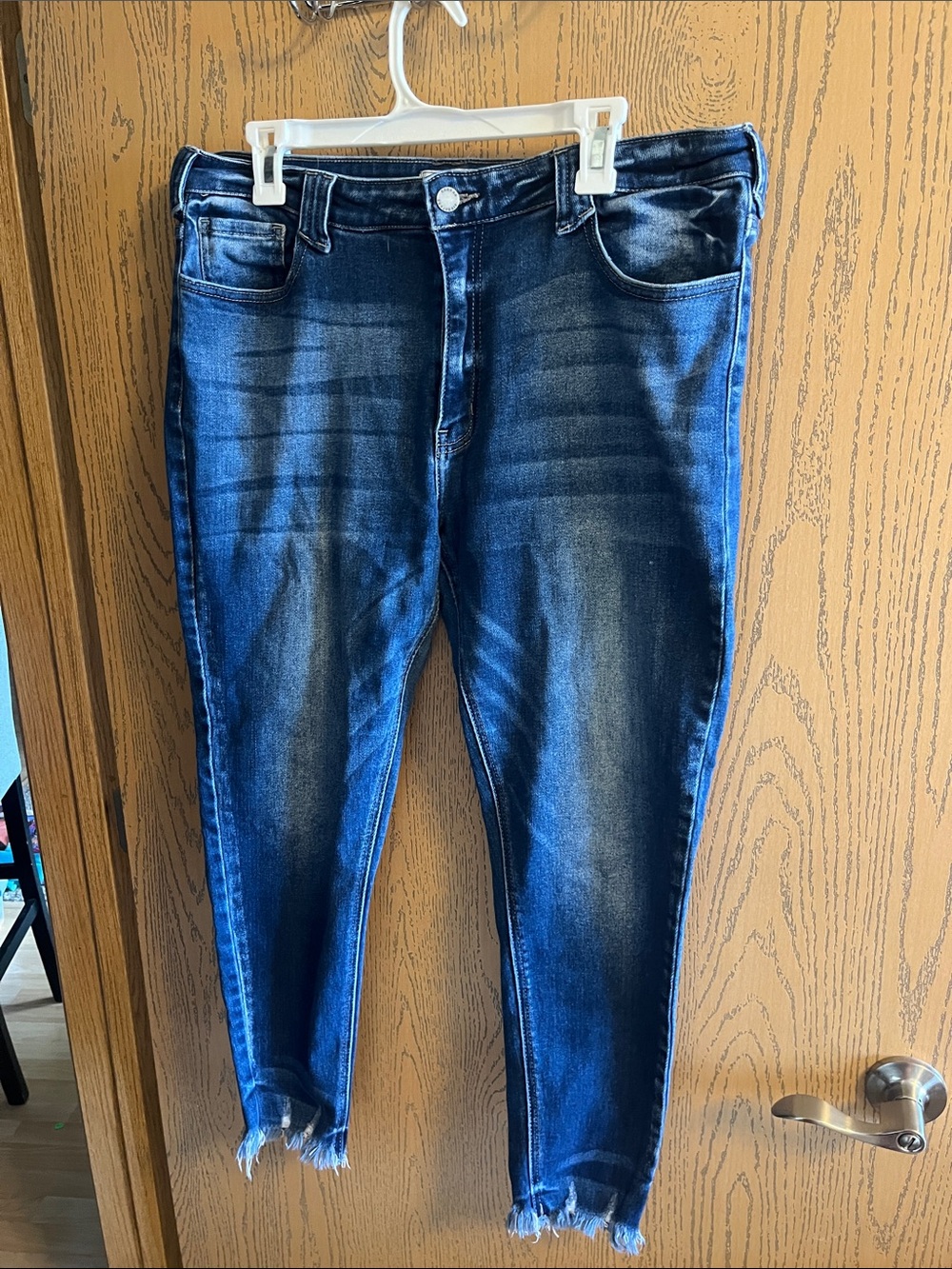 KanCan Dark Blue Distressed Ankle Skinny Jeans